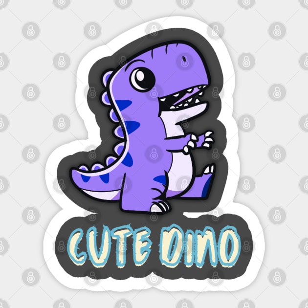 cute dino Sticker by bahullah_art